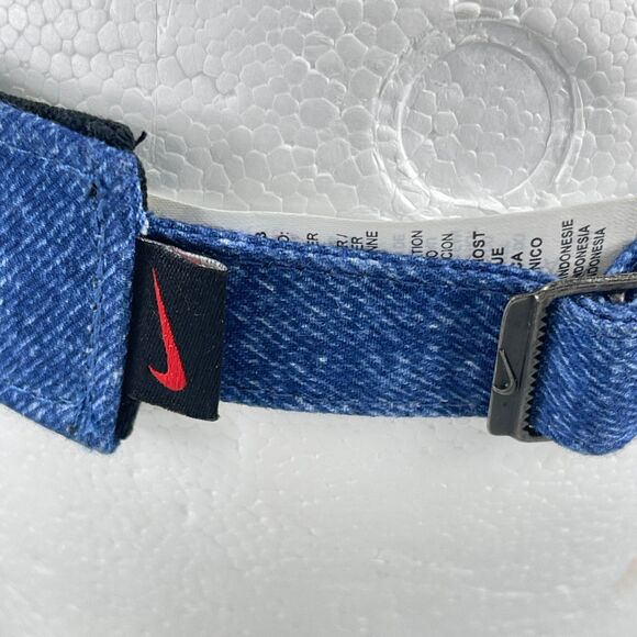 Nike Court Tennis Visor Blue Adult Unisex AV7000-438 Hat Adjustable Strap - Picture 7 of 10